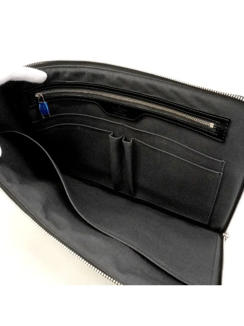 Louis Vuitton Clutch Damier Graphite Poche Document Black